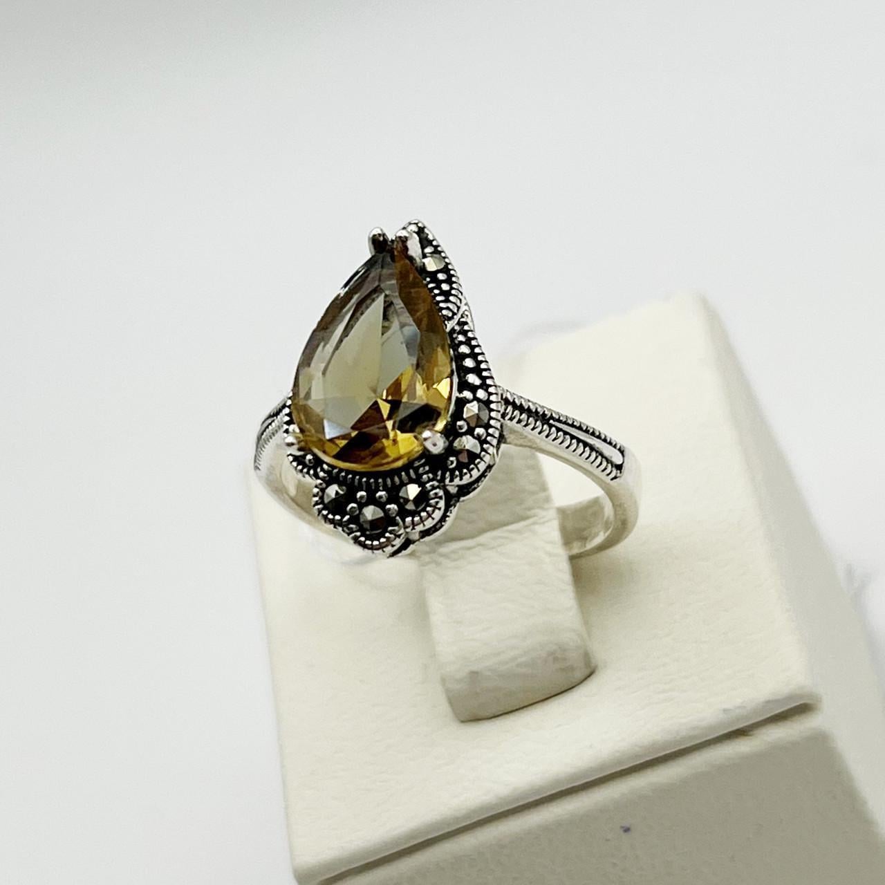 Кольцо серебряное с султанитом и марказитом р. 17,5 4,15 г (2474722230) Кольцо серебряное с султанитом и марказитом р. 17,5 4,15 г (2474722230)