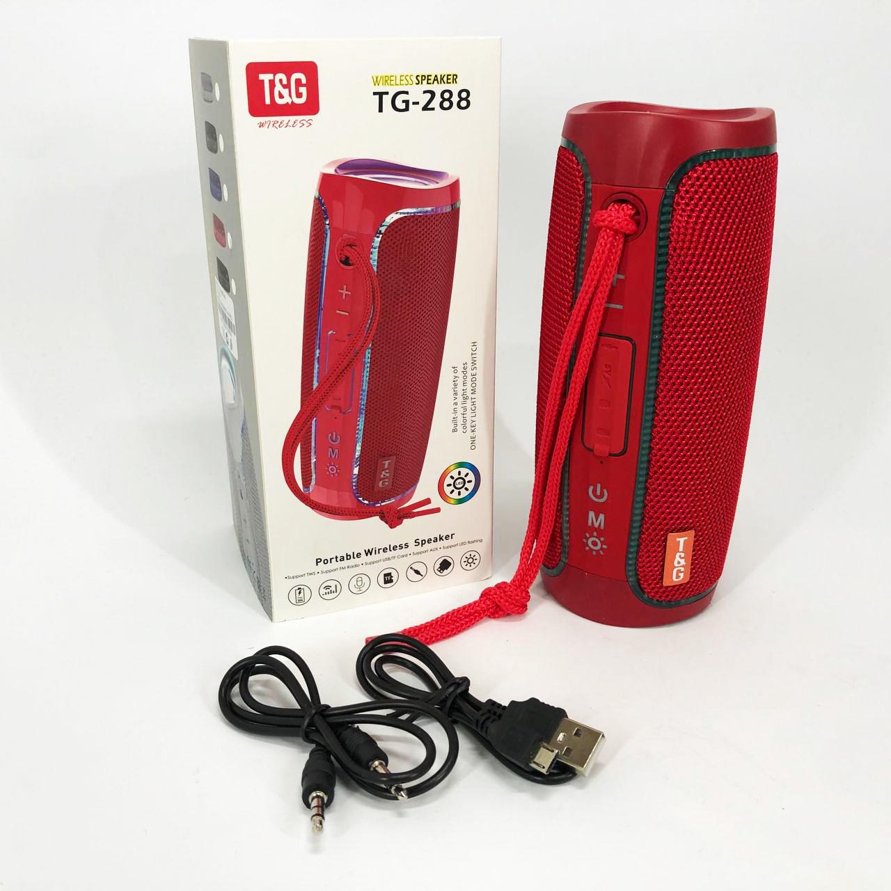 Колонка портативна з LED підсвічуванням TG288, гучна колонка для вечірки. Колір: Червоний - фото 12 Колонка портативна з LED підсвічуванням TG288, гучна колонка для вечірки. Колір: Червоний - фото 12