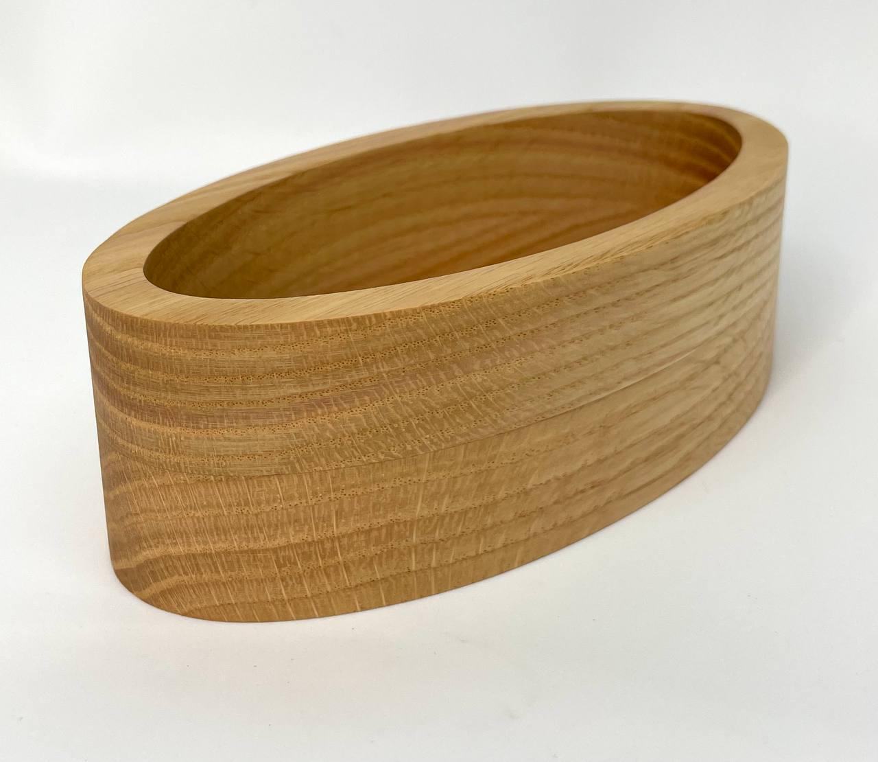 Овальная емкость из красного дуба со скругленным бортиком для изготовления контейнерной свечи (9276203) - фото 6