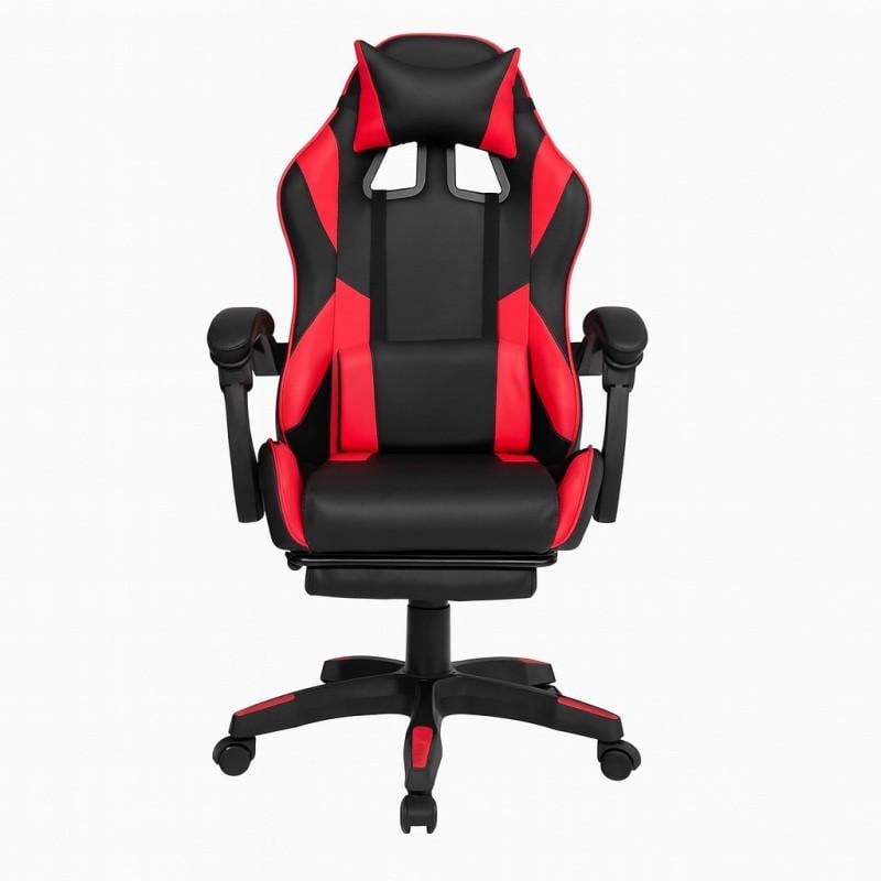 Геймерське крісло з підставкою для ніг STRIKER ONE для підлітків та дорослих Червоний (17430) - фото 6