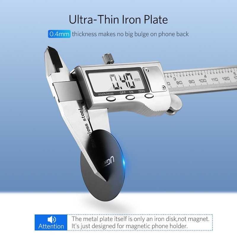 Пластина для магнитного держателя Ugreen металлическая прямоугольные 2 шт. Черный - фото 3 Пластина для магнитного держателя Ugreen металлическая прямоугольные 2 шт. Черный - фото 3