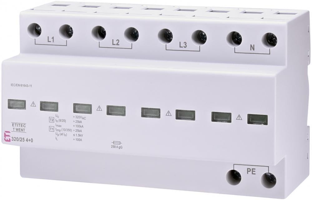 Ограничитель перенапряжения ETI ETITEC T WENT 4Р 100кА 320В (2440370)