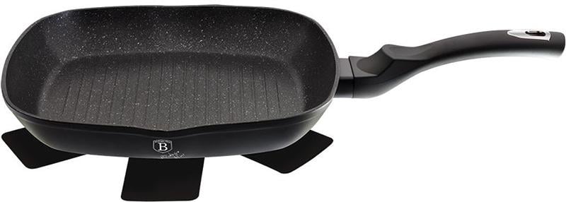 Сковорода-гриль Berlinger Haus Black Silver з мармуровим покриттям 28х28х4,3 см