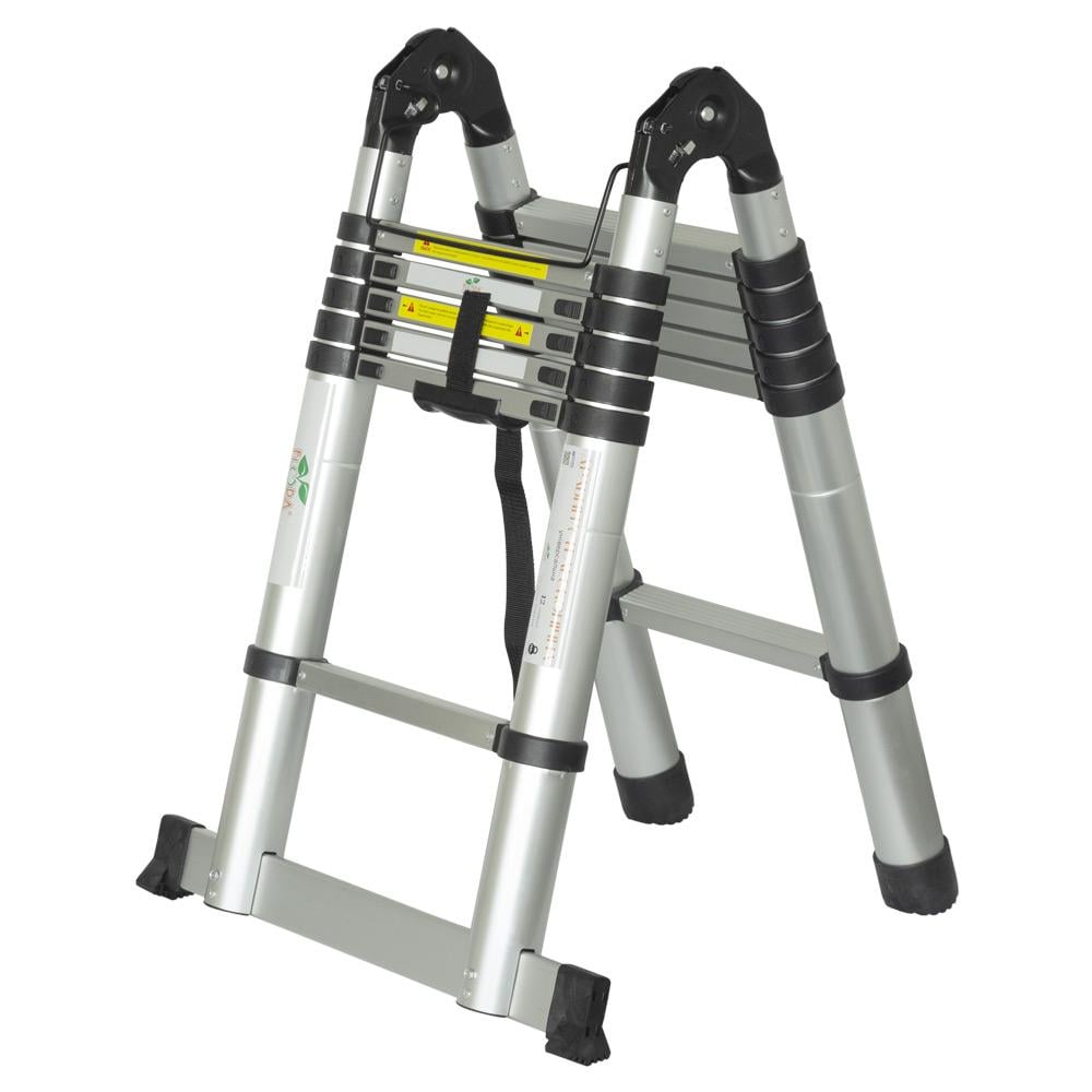 Лестница телескопическая универсальная Flora 12 ступеней 3,8 м (5033414)