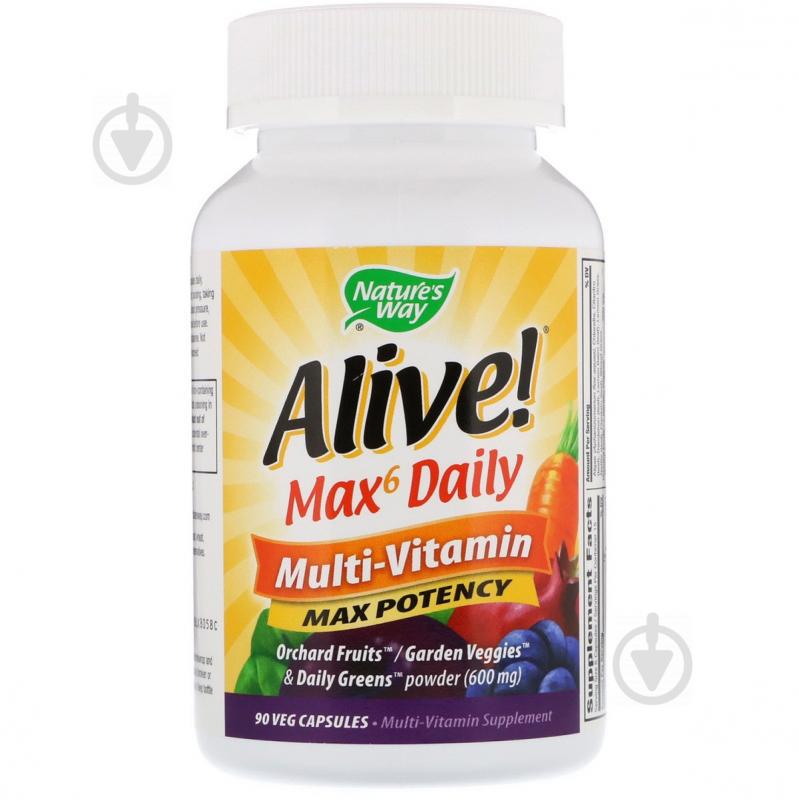 Мультивитамины Nature's Way Max6 Alive! Max6 Daily Multi-Vitamin 90 капсул (NWY15090)