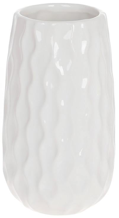 Ваза керамическая Stone Flower Леонор Ø11x20 см Белый глянец (BD-795-473)