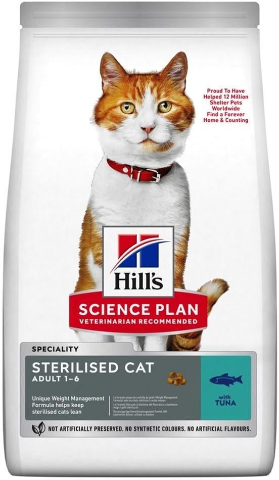 Сухой корм для стерилизованных кошек Hill's Science Plan Sterilised Tuna с тунцом 1,5 кг (052742935201) - фото 1