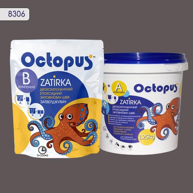 Затирка для плитки Octopus Zatirka 8306 епоксидна 1,25 кг