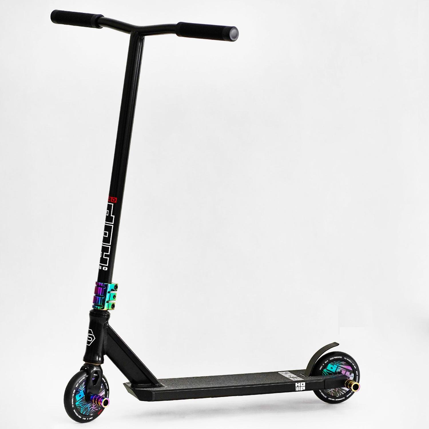 Самокат трюковий Best Scooter Hop Pro Hic-система пеги алюмінієвий диск/дека колеса PU Black (115637)