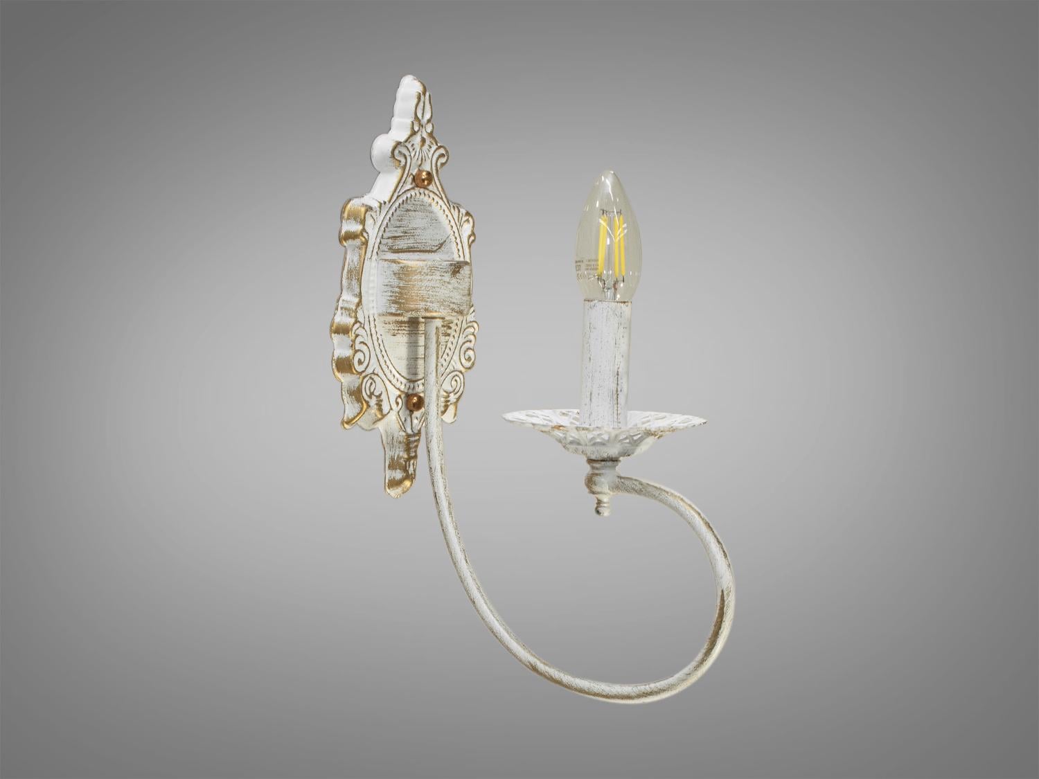 Бра классическое с изящным резным декором (8041/1W WH)