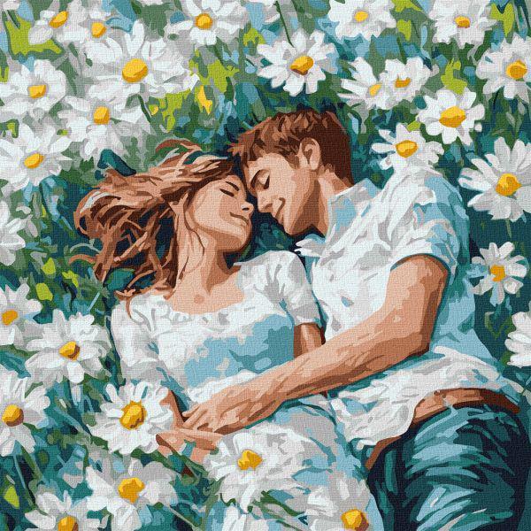 Картина по номерам Ideyka Твои объятия среди цветов 40x40 см (Id-KHO8629)