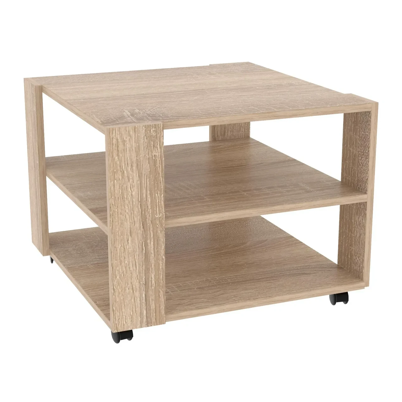 Стіл журнальний на коліщатках Kontinent Kvant №4 60х60х45 см Дуб Сонома (52489754) Стіл журнальний на коліщатках Kontinent Kvant №4 60х60х45 см Дуб Сонома (52489754)