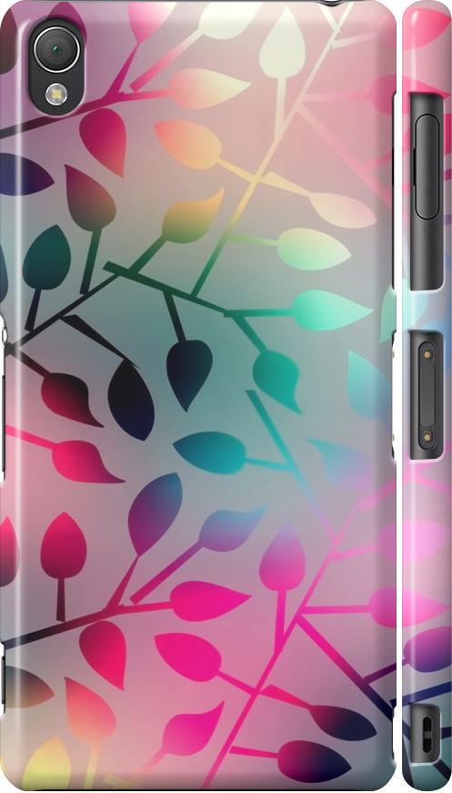 Чехол на Sony Xperia Z3 dual D6633 Листья (2235c-59-42517)