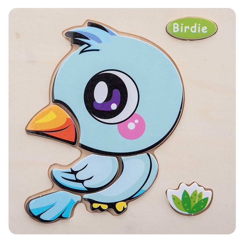 Деревянный пазл рамка-вкладыш Fun Game С178 Птичка (1741592484)