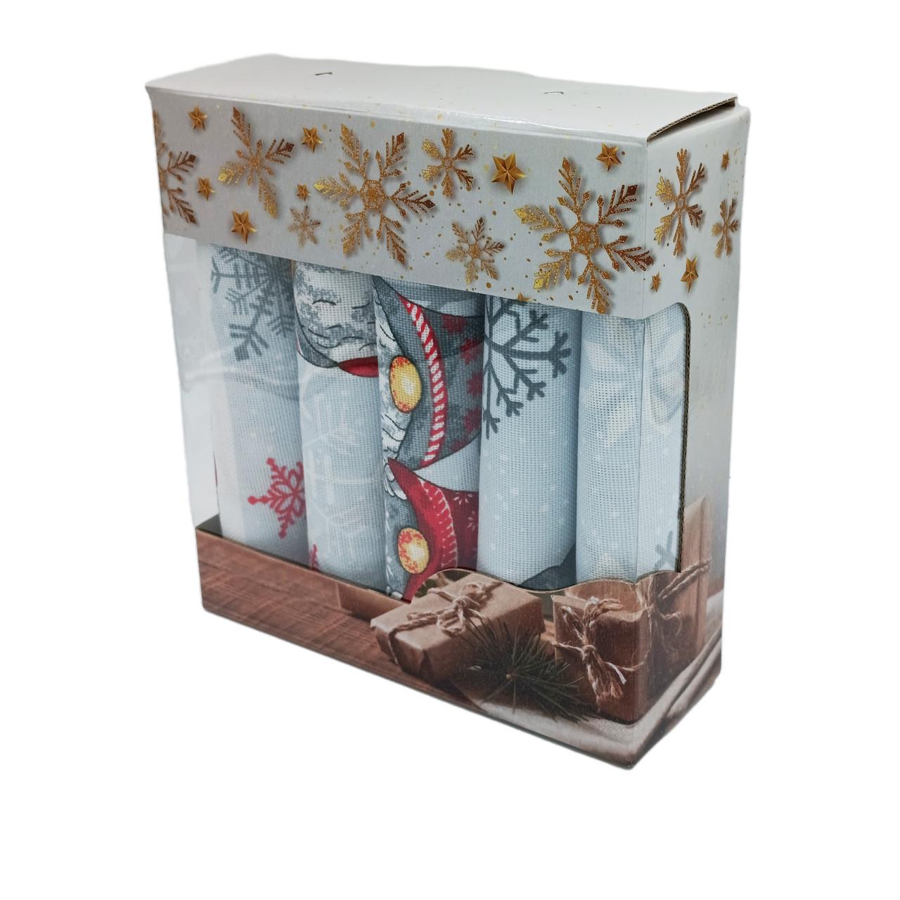 Набор полотенец для кухни SUNROZ Гномы рогожки 35x70 см 5 шт. в коробке (LQ-979)