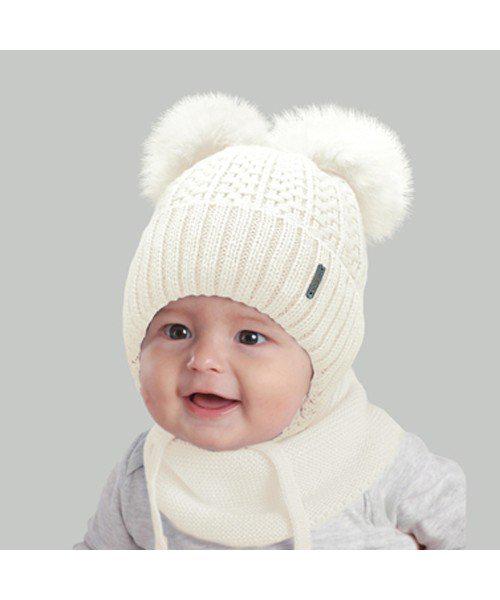 Комплект шапка та шарф дитячий Рікі р. 40 Молочний (OK001616)