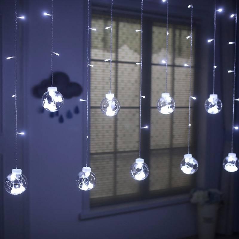 Гирлянда новогодняя светодиодная Штора 12 шаров Lamp-ball-12 W (100759) Гирлянда новогодняя светодиодная Штора 12 шаров Lamp-ball-12 W (100759)