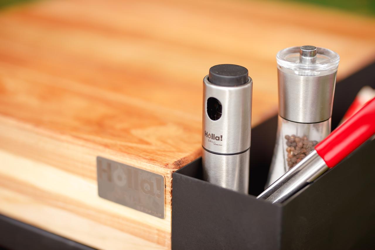 Гриль-мангал барбекю з великою відкритою тумбою Smoke House Holla Grill Black Wide (600002) - фото 7