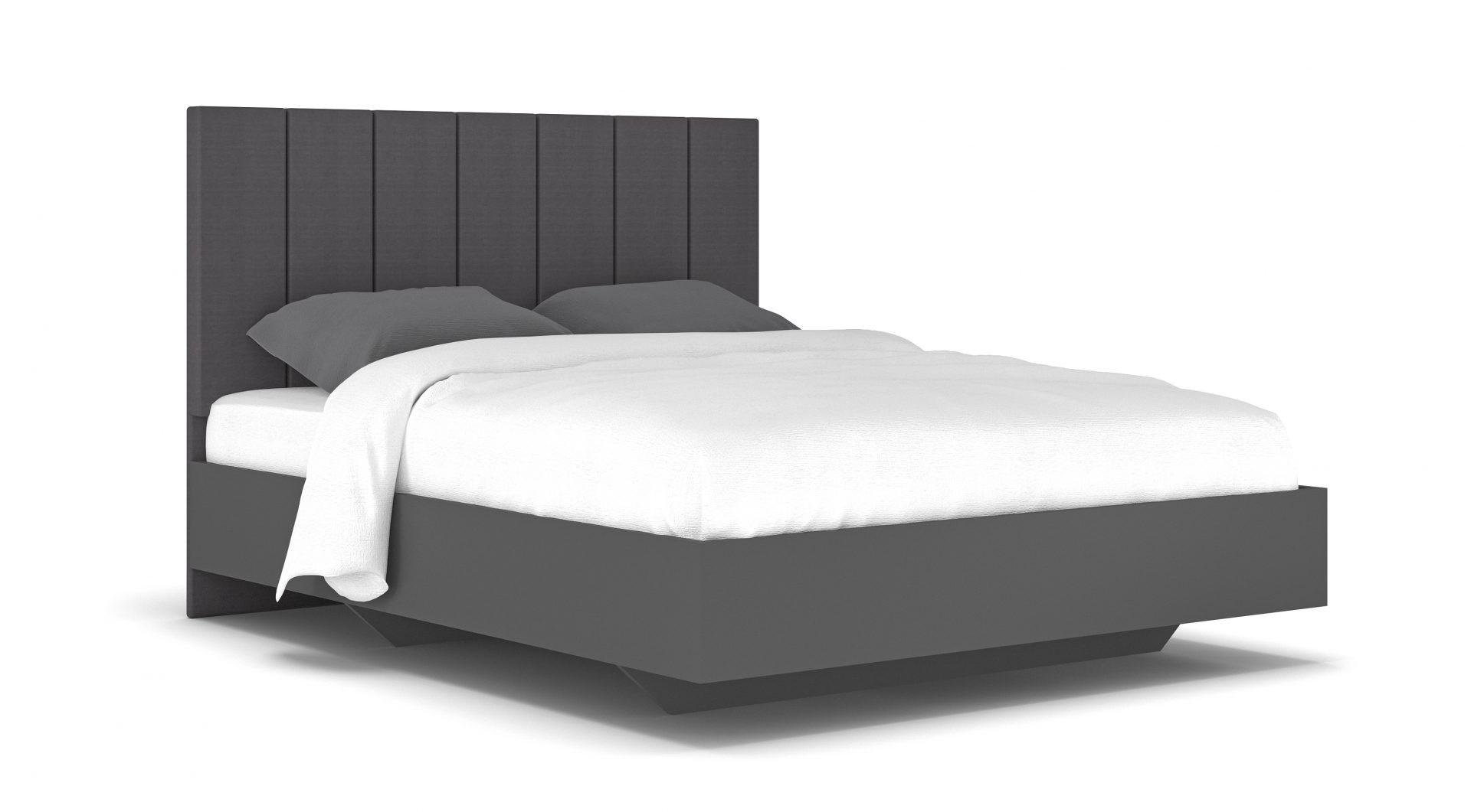 Кровать двуспальная Мебель Сервис Лондон ДСП/ламели ортопедические 160х200 см Серый