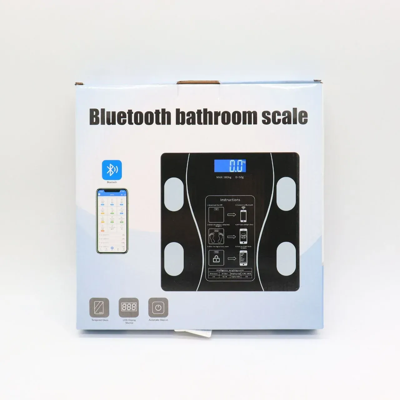 Ваги до 180 кг з Bluetooth Чорний (25645370) - фото 12 Ваги до 180 кг з Bluetooth Чорний (25645370) - фото 12