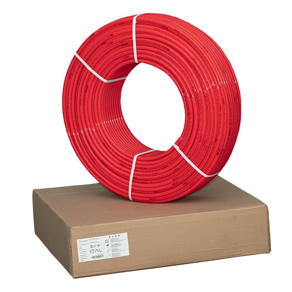 Труба для теплого пола ITAL PE-RT-II EVOH 16x2,0 бухта 240 м Красный (1657498922) - фото 2 Труба для теплого пола ITAL PE-RT-II EVOH 16x2,0 бухта 240 м Красный (1657498922) - фото 2