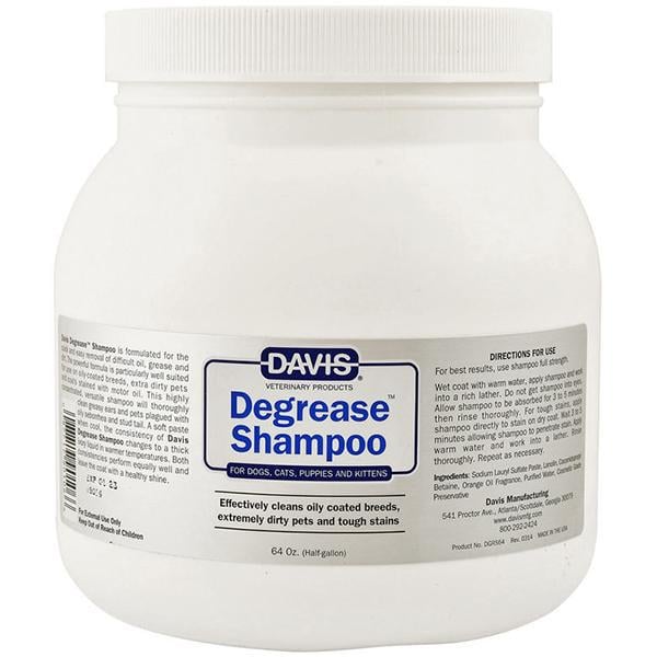 Шампунь Davis Degrease обезжиривающий для собак и кошек 1,89 л - фото 1