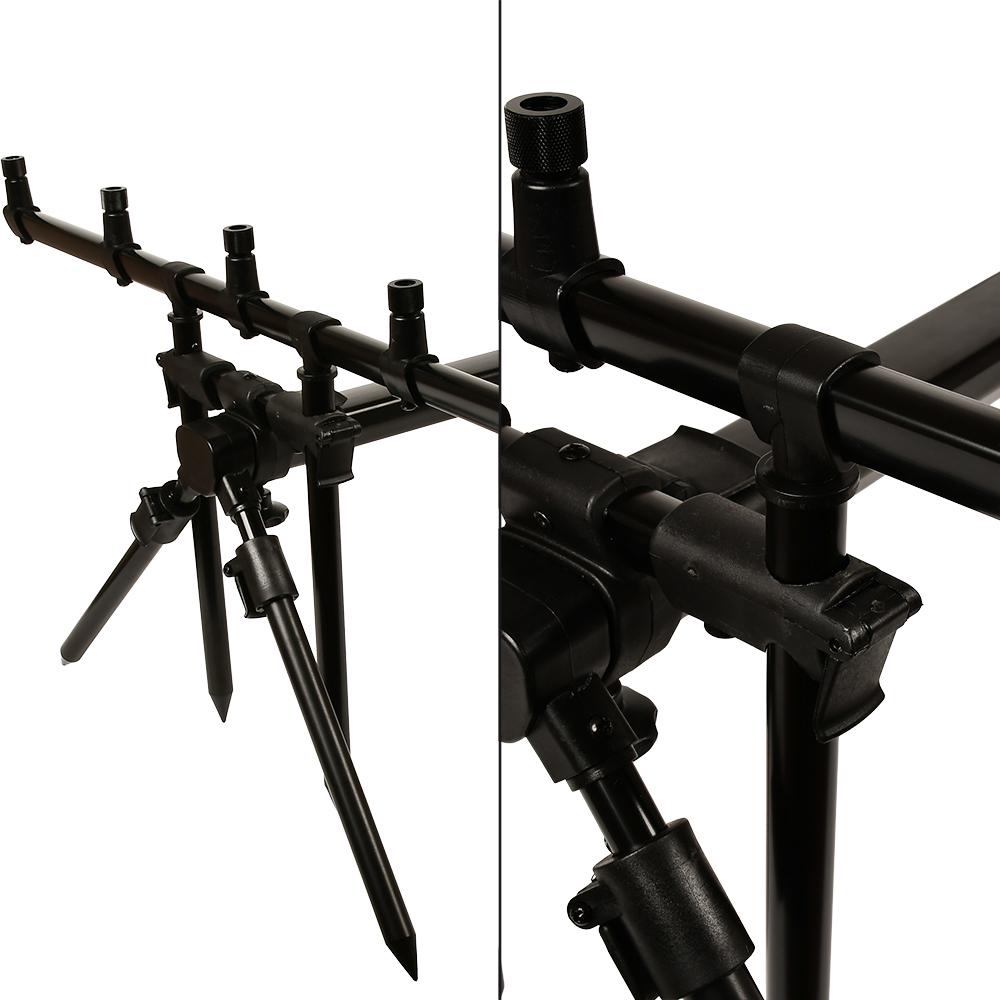 Рід-під на 5 спінінга з чохлом Sams Fish SF23975 алюмінієвий з пластиком 125х65х75 см Чорний - фото 2 Рід-під на 5 спінінга з чохлом Sams Fish SF23975 алюмінієвий з пластиком 125х65х75 см Чорний - фото 2