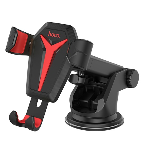 Тримач для телефона в машину Hoco з присоскою гравітаційний на скло/панель Чорний (CA26)