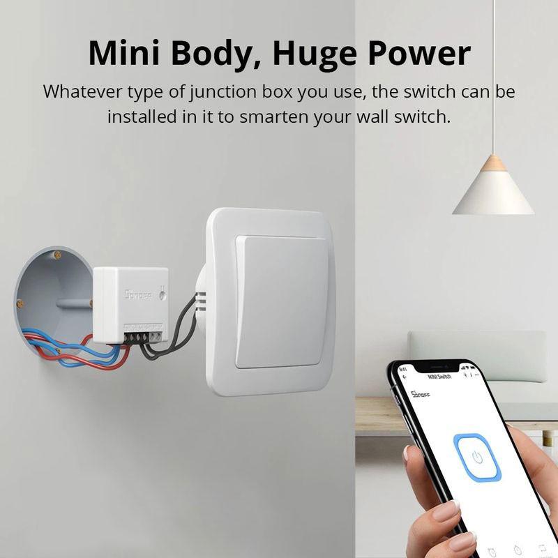 Выключатель Wi-fi Sonoff мини для работы параллельно с настенным выключателем и проходными выключателями - фото 4
