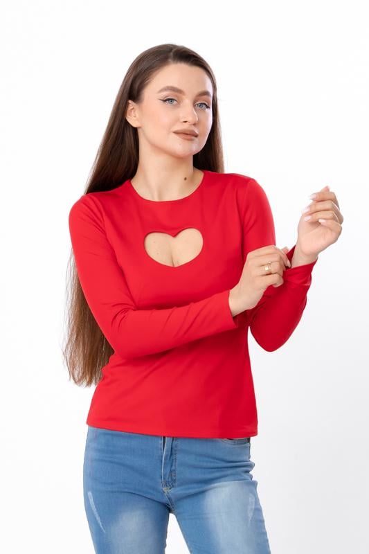 Кофта жіноча з вирізом Носи Своє р. 42 Червоний (15523) Кофта жіноча з вирізом Носи Своє р. 42 Червоний (15523)