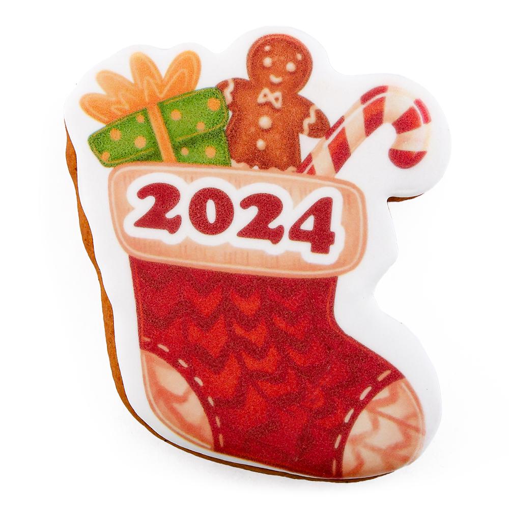 Пряник с принтом Крафт Печиво Носок со сладостями 2024 45 г