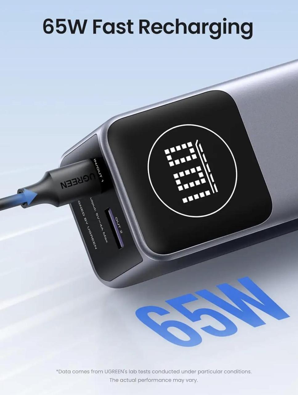 Повербанк UGREEN Nexode 12000 mAh Gray (2390696113) - фото 3 Повербанк UGREEN Nexode 12000 mAh Gray (2390696113) - фото 3