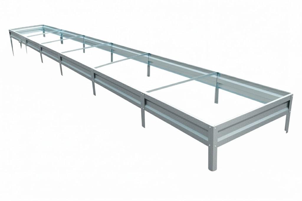 Грядка оцинкованная SIMBUD 0,45 мм 6х1х0,2 м RAL9006 мат (30668839)