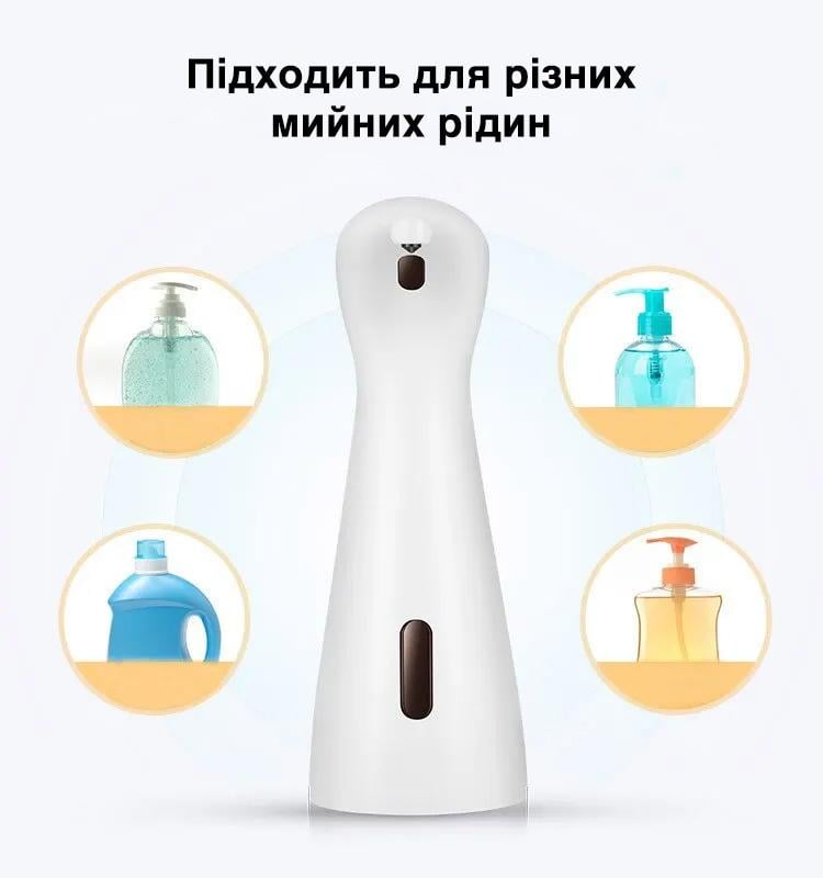Диспенсер для жидкого мыла сенсорный/индуктивный 200 мл Белый (77591054) - фото 4 Диспенсер для жидкого мыла сенсорный/индуктивный 200 мл Белый (77591054) - фото 4