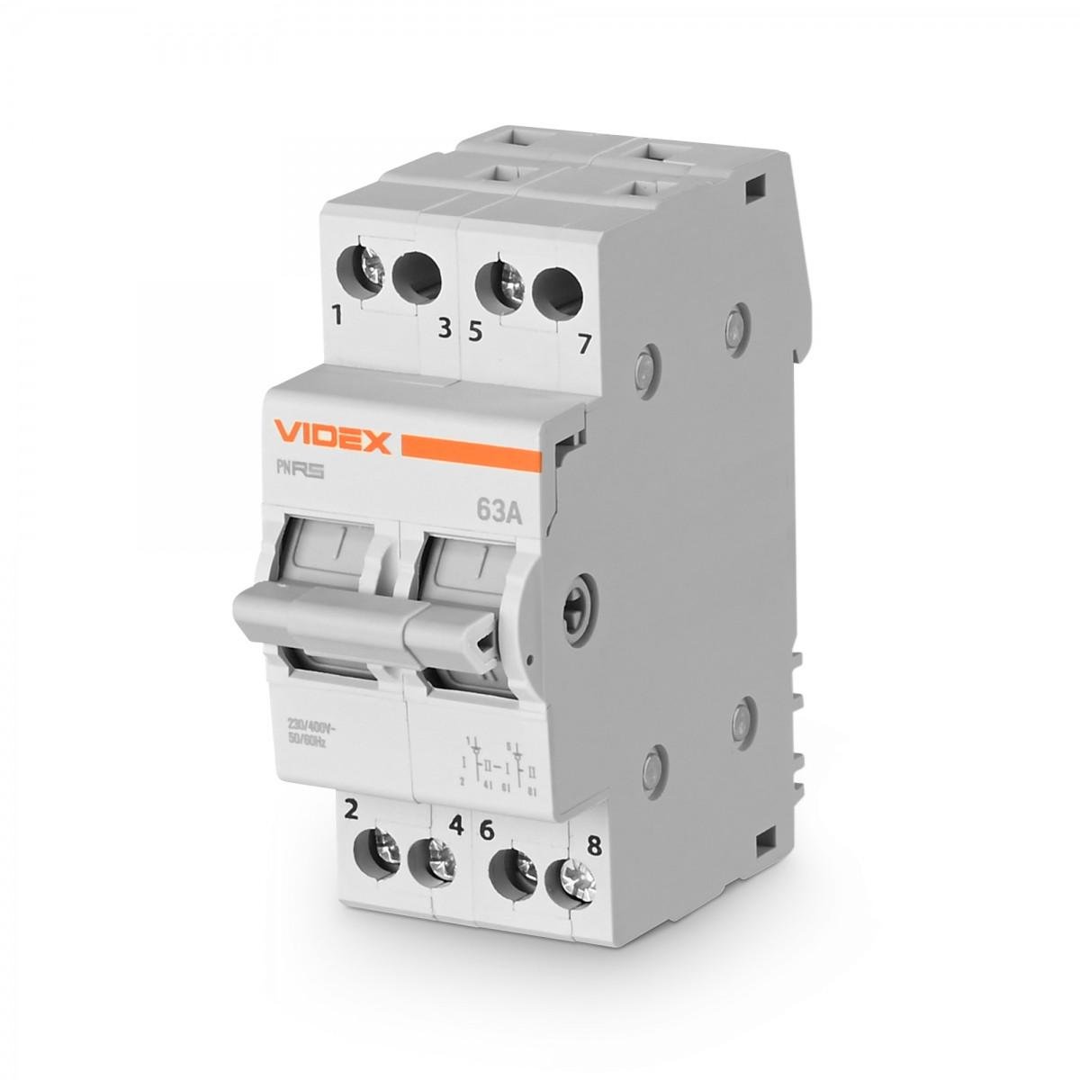 Переключатель нагрузки Videx Resist 2п 63А (VF-RS-PN263)