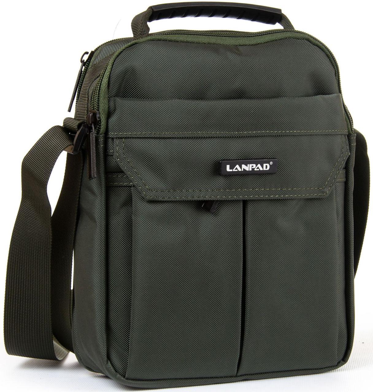 Мужская сумка тканевая Lanpad LAN3768 Зеленый (2005761323)