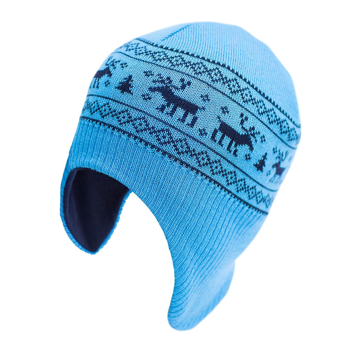 Шапка из шерсти мериноса София 50-52 см Красно-коричневый (312-3)