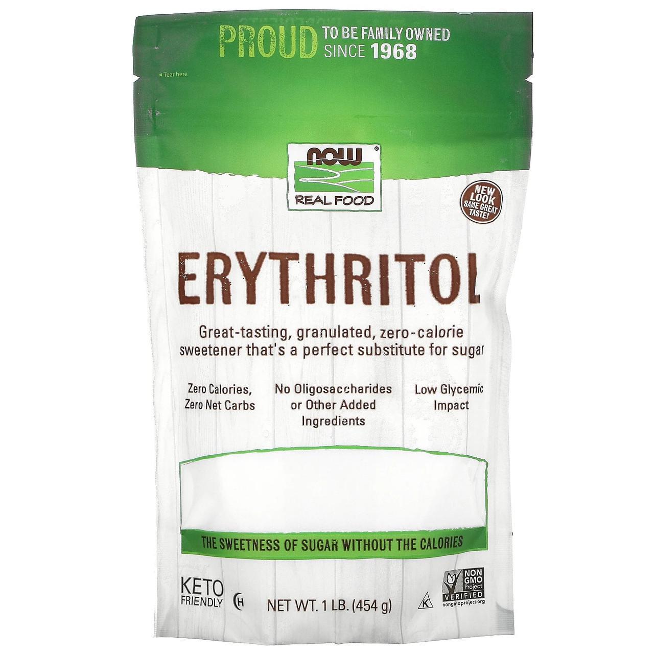 Эритритол Now Foods Real Food Erythritol натуральный подсластитель 454 г