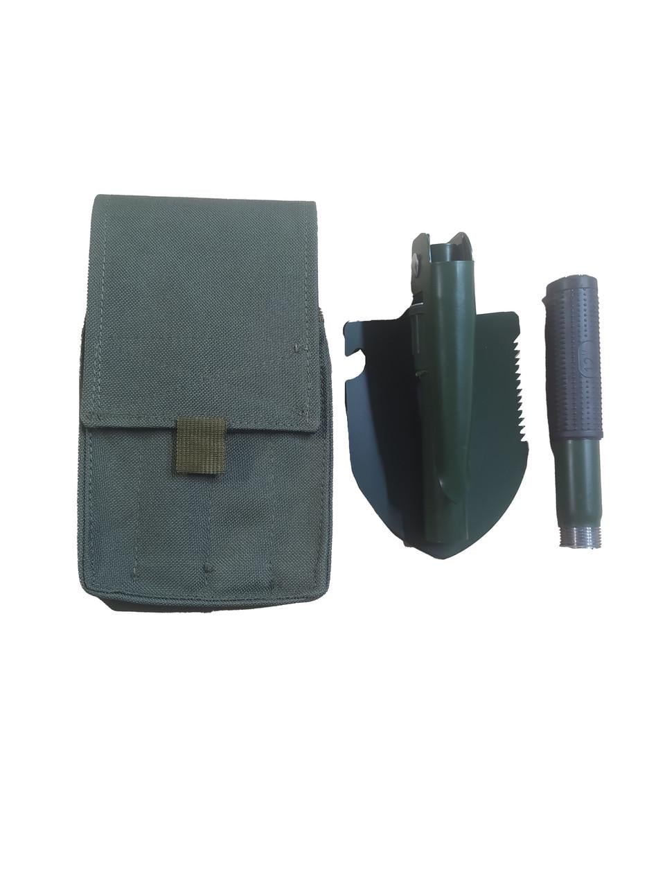 Лопата складна міні MFH М&М Олива з чохлом Вид 2 Olive Green (213782)
