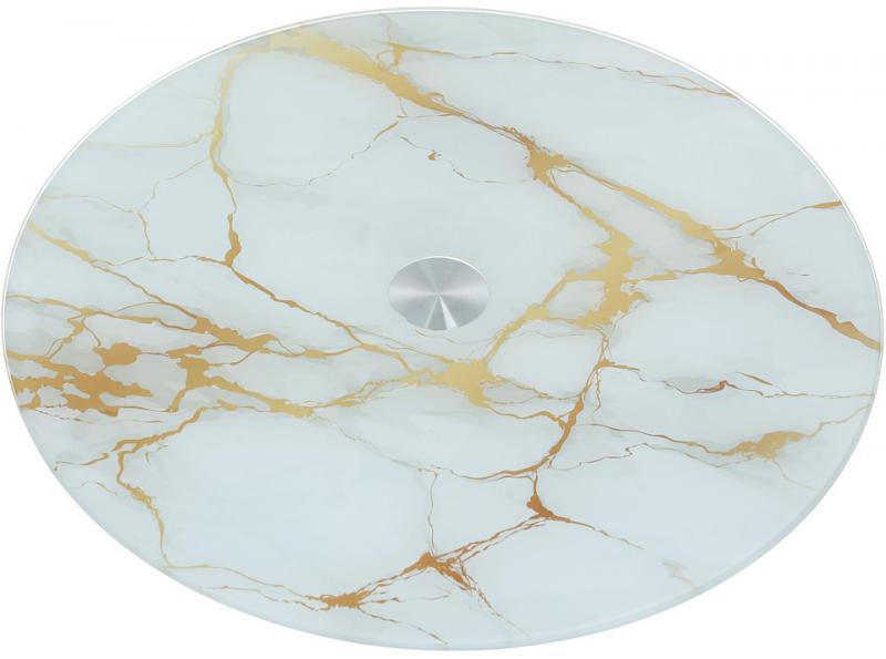 Блюдо сервировочное Liadane Белый Мрамор вращающееся Ø 32 см стеклянное (BD-594-252) Блюдо сервировочное Liadane Белый Мрамор вращающееся Ø 32 см стеклянное (BD-594-252)