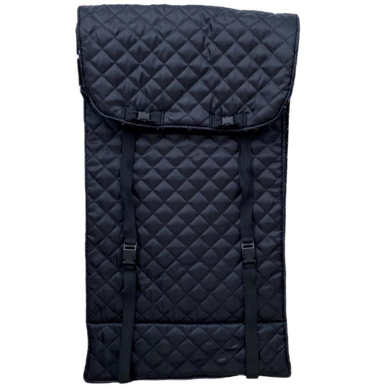 Накидка на сиденье автомобиля Lux эко-замша узкая с прошивкой 1 шт. Черный/Белый (787) - фото 6