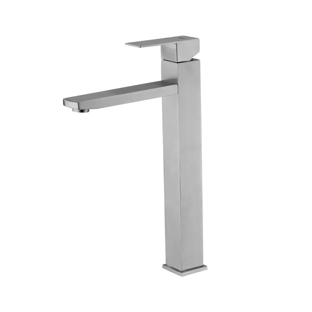 Смеситель высокий для умывальника Frap F10802-2 Нержавеющая сталь (1035779)