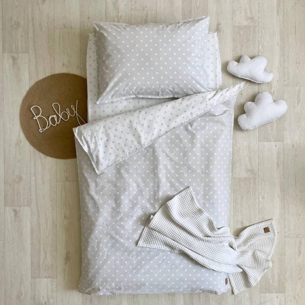 Комплект постельного белья детский Горох поплин Серый (06105302)