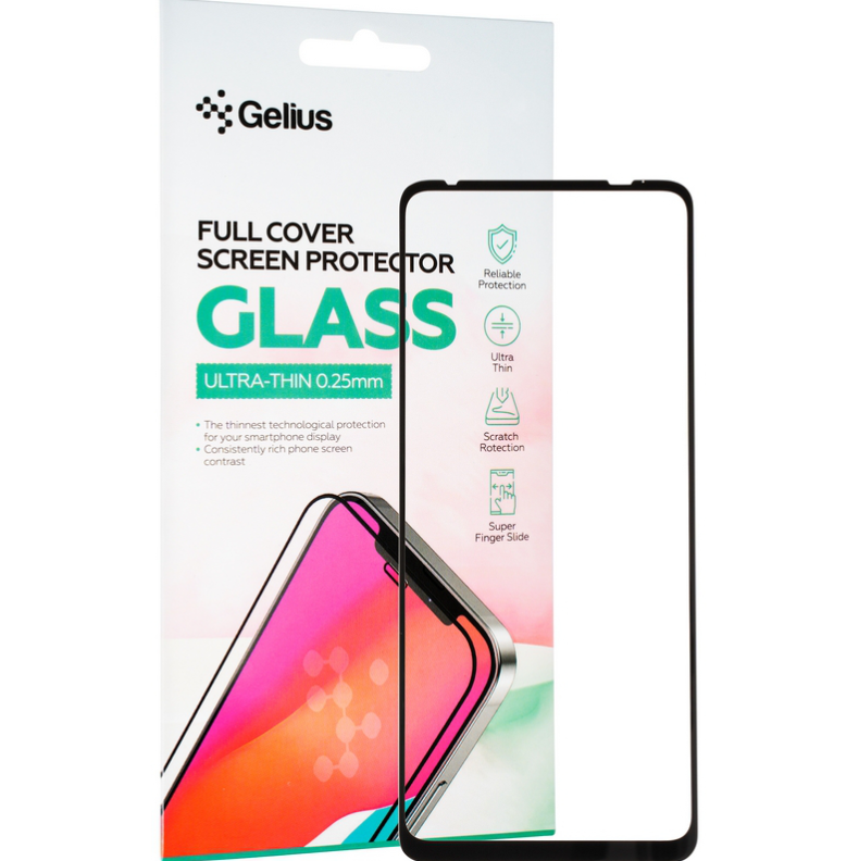 Захисне скло Gelius Full Cover Ultra-Thin 0.25mm для Motorola G60/G60S Black