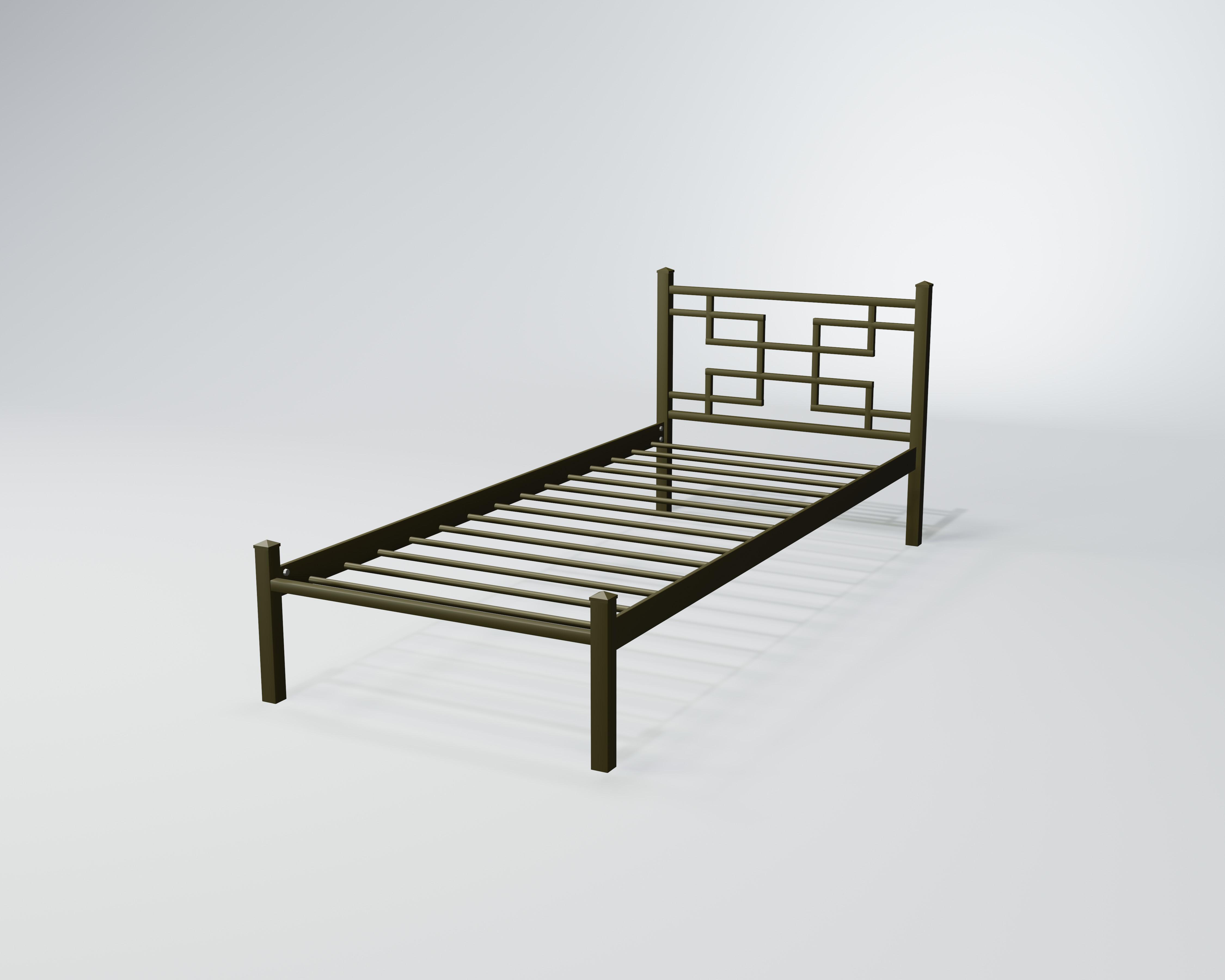 Кровать металлическая Фавор Мини 80x190 см Черный/Золотой