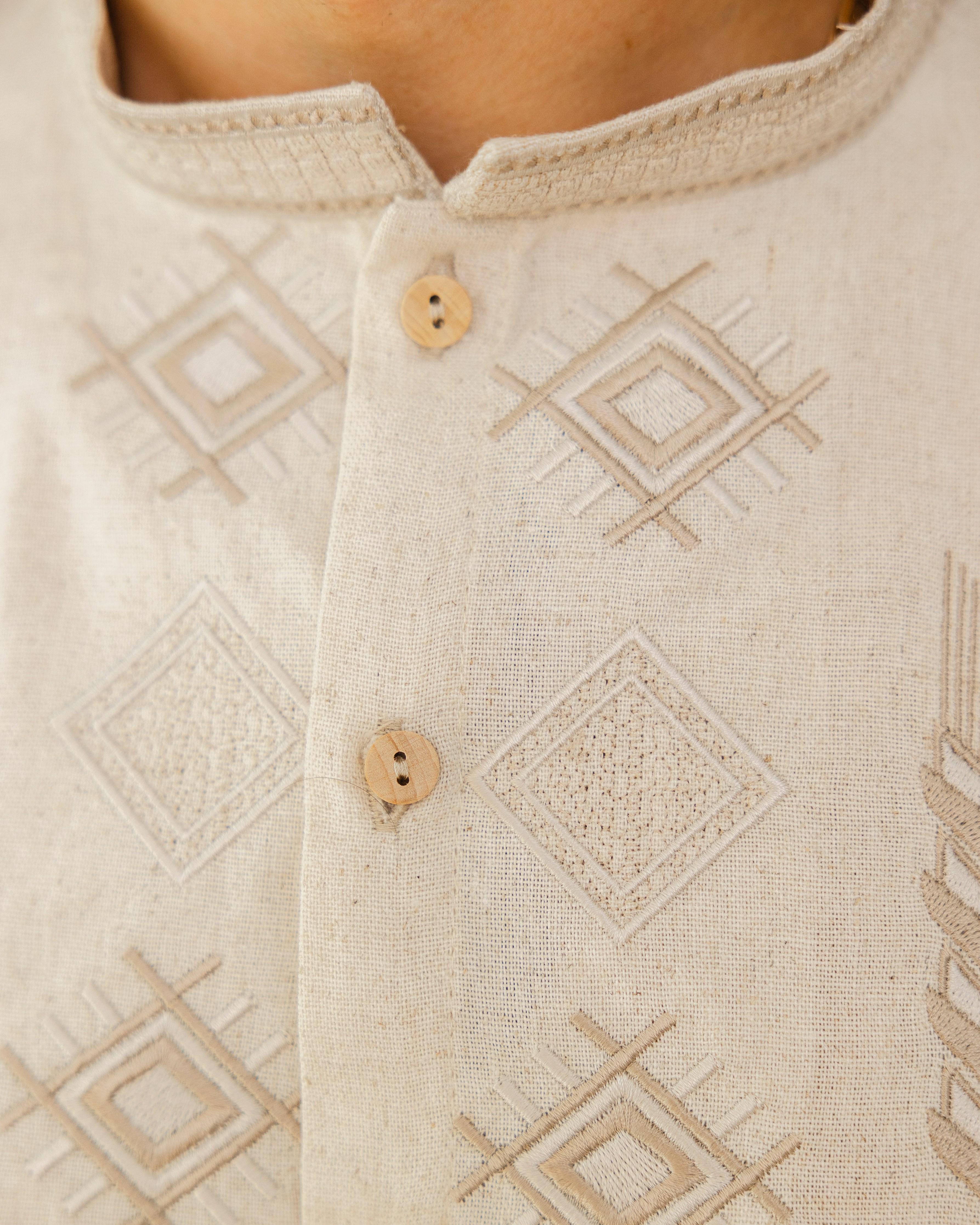 Рубашка мужская Колос с вышивкой 3XL (0002229-XXXL) - фото 4 Рубашка мужская Колос с вышивкой 3XL (0002229-XXXL) - фото 4