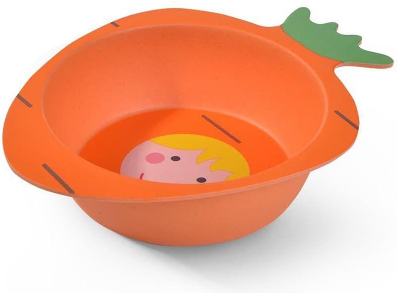 Тарелка детская суповая Fissman морковка из бамбукового волокна 18 см