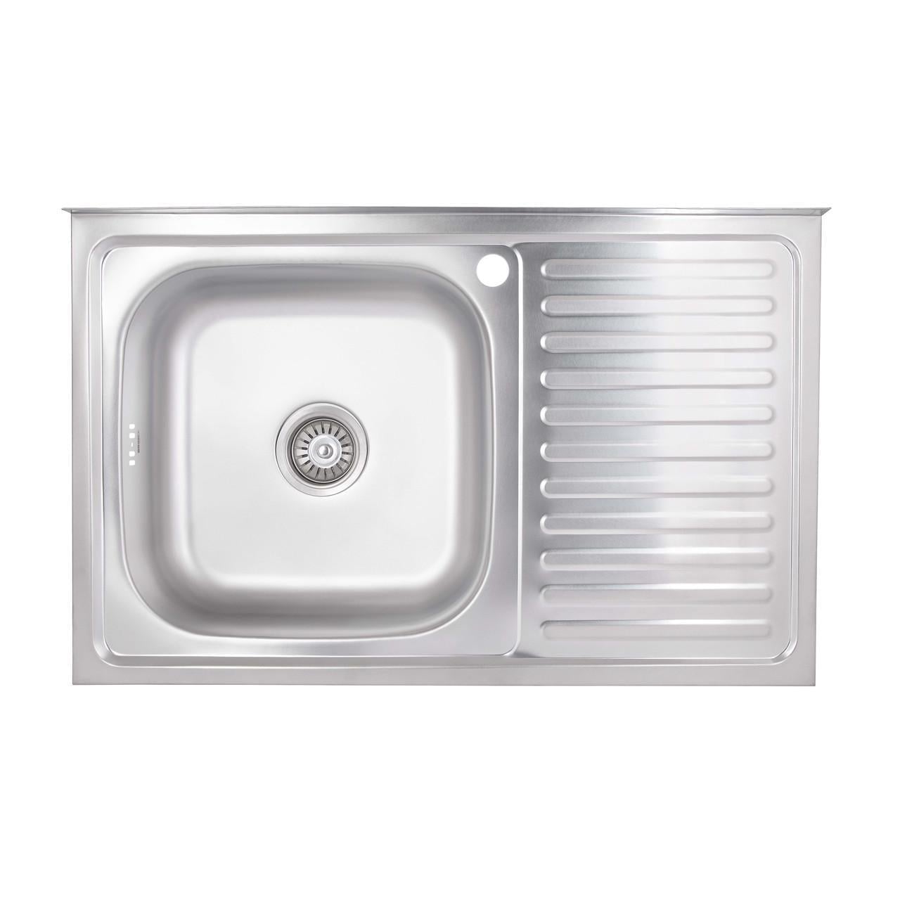 Кухонна мийка Brinex 5080-L 0,6 мм Satin (BRIN5080LSAT06)