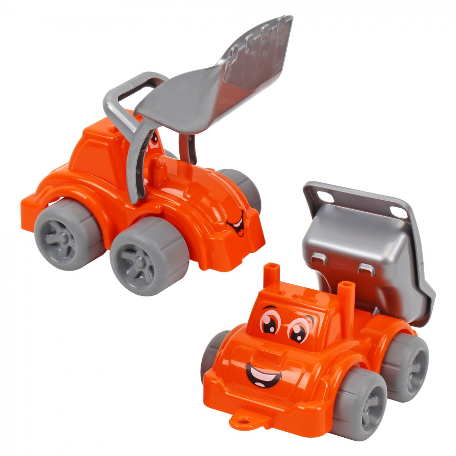 Набор игрушечных машинок ТехноК Стройплощадка трактор и самосвал для игры в песочнице (2905339355)