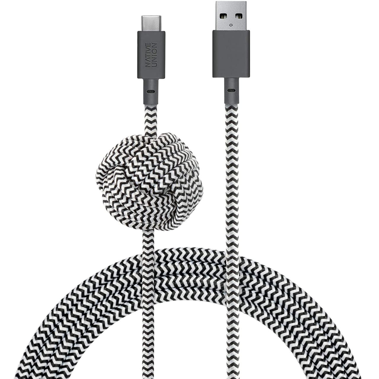 Кабель синхронизации Native Union Night 3 м Cable USB-A to USB-C Zebra (NCABLE-KV-AC-ZEB) - фото 2 Кабель синхронизации Native Union Night 3 м Cable USB-A to USB-C Zebra (NCABLE-KV-AC-ZEB) - фото 2